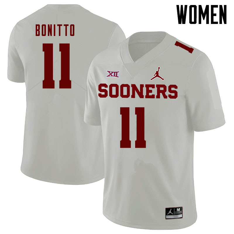 Jordan Brand Women #11 Nik Bonitto Oklahoma Sooners College Football Jerseys Sale-White